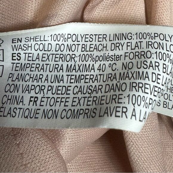 Pink fuzzy eyelash fringe sparkling cami mini dress size small - Picture 9 of 9